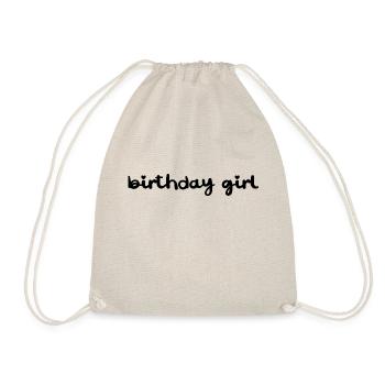 Birthday Girl - Turnbeutel - Natur - Vorne