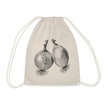 The onion onions vintage design - Drawstring Bag - nature - Front