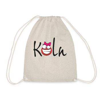 Cologne Smile: Fröhliches Köln Design für Mädchen - Turnbeutel - Natur - Vorne
