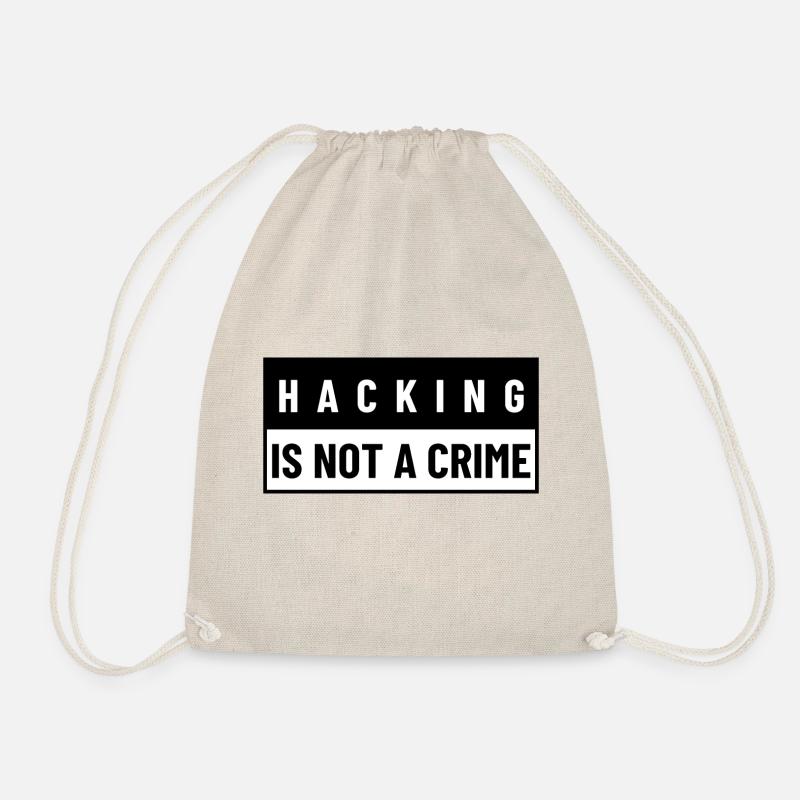 Hacking Is Not A Crime | Hacker Design - Turnbeutel - Natur