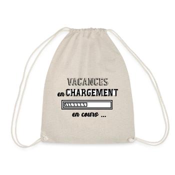 T-shirt vacances en chargement - Sac de sport léger - nature - Devant