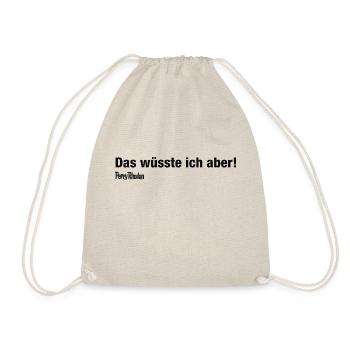 Das wüsste ich aber – schwarz - Turnbeutel - Natur - Vorne