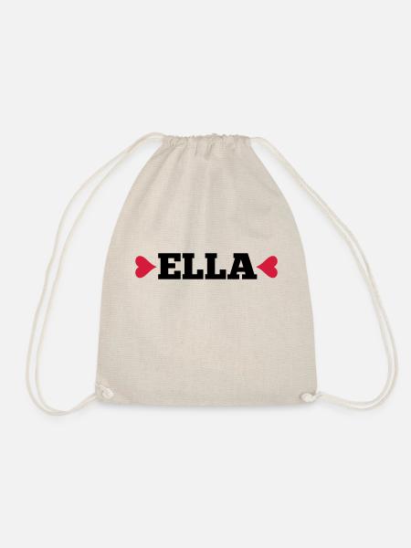Ella mit Herz Geschenk Geburtstag Valentinstag - Turnbeutel - Natur