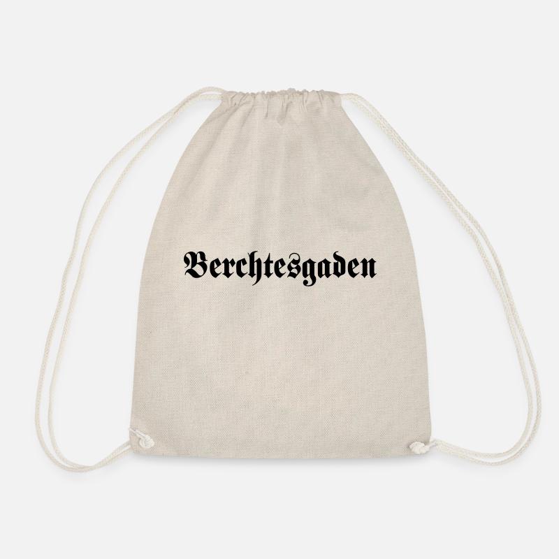 Berchtesgaden Schriftzug schwarz - Turnbeutel - Natur