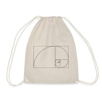Fibonacci Spiral Golden Ratio Geometry Phi D - Drawstring Bag - nature - Front