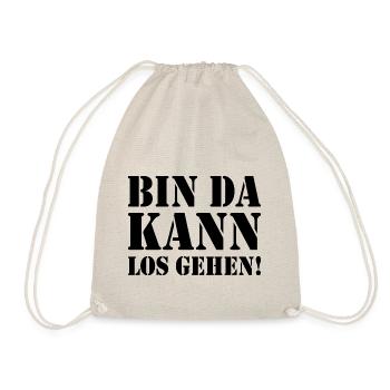 BIN DA KANN LOSGEHEN - Turnbeutel - Natur - Vorne