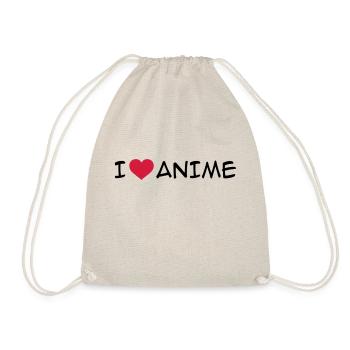 I love anime - Drawstring Bag - nature - Front