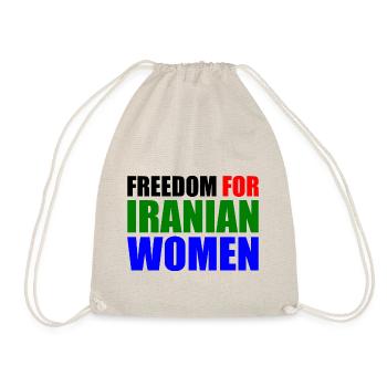 Freedom for iranian women - Drawstring Bag - nature - Front