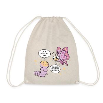 Développement de papillons et de chenilles mignons - Sac de sport léger - nature - Devant