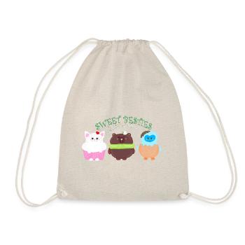 Sweet Beasts - Drawstring Bag - nature - Front