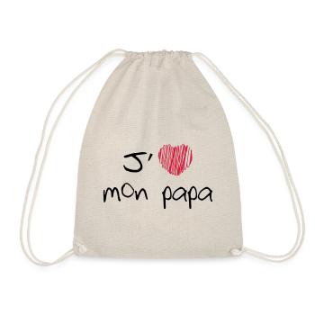 J'aime mon papa - Sac de sport léger - nature - Devant