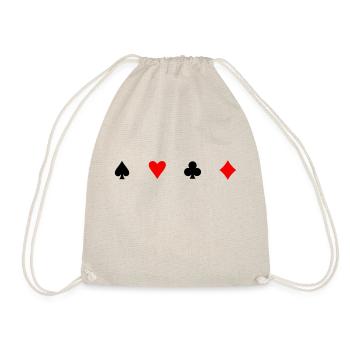 poker karten pik - Turnbeutel - Natur - Vorne