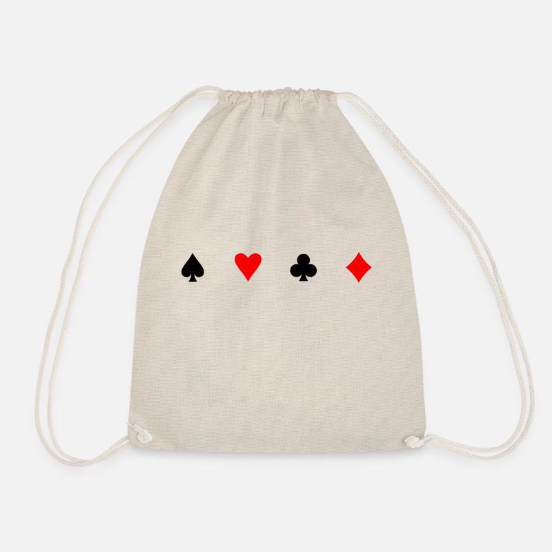 poker karten pik - Turnbeutel - Natur