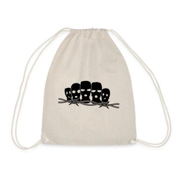 Five hooded people - Drawstring Bag - nature - Front