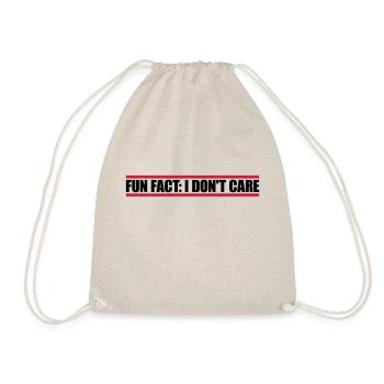 I don't care fact - Drawstring Bag - nature - Front