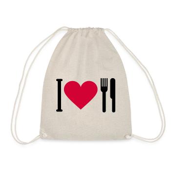 J’adore la nourriture - Sac de sport léger - nature - Devant