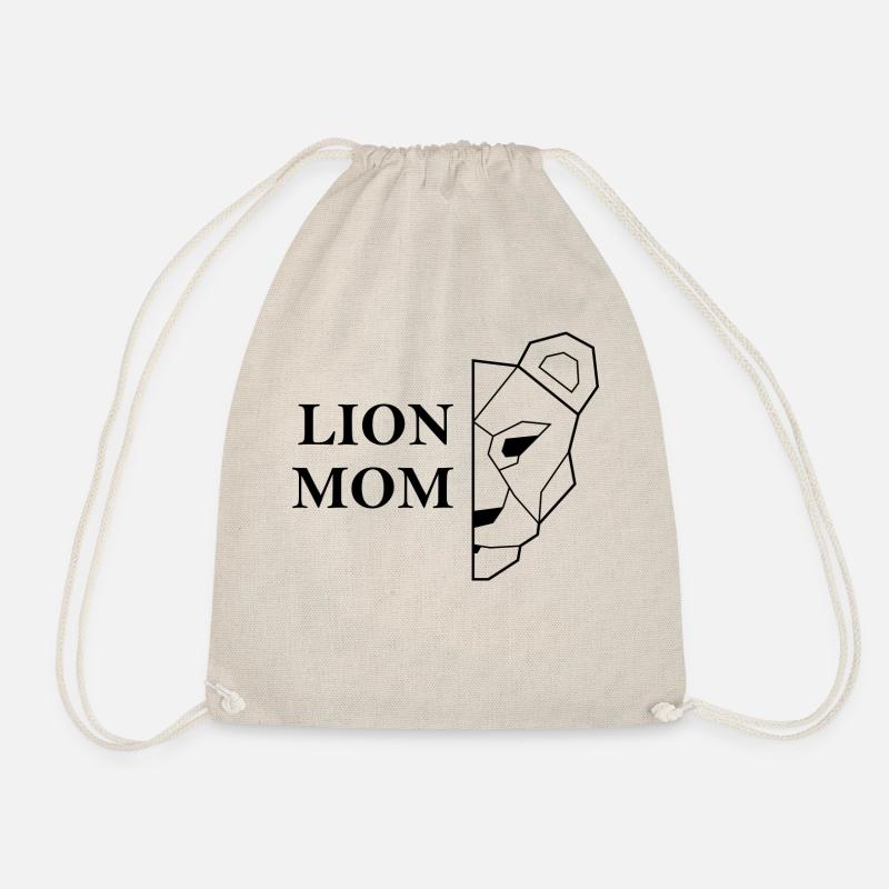 Lion Mom black Muttertag Geschenkidee - Turnbeutel - Natur