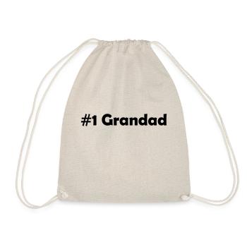 #1 grandad - Drawstring Bag - nature - Front