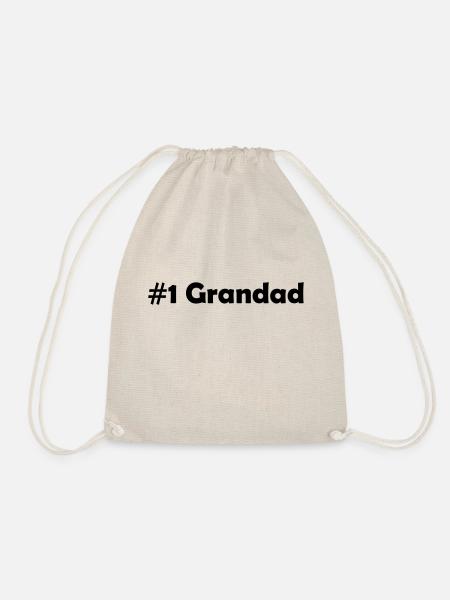 #1 grandad - Drawstring Bag - nature