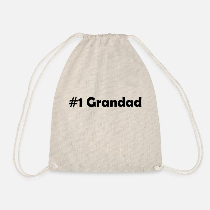 #1 grandad - Drawstring Bag - nature