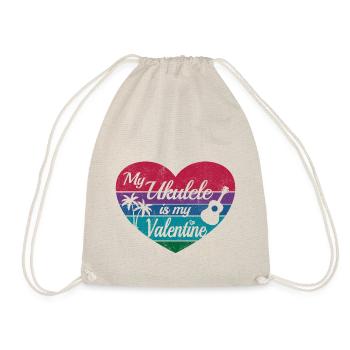 My Ukulele is my Valentine - Turnbeutel - Natur - Vorne