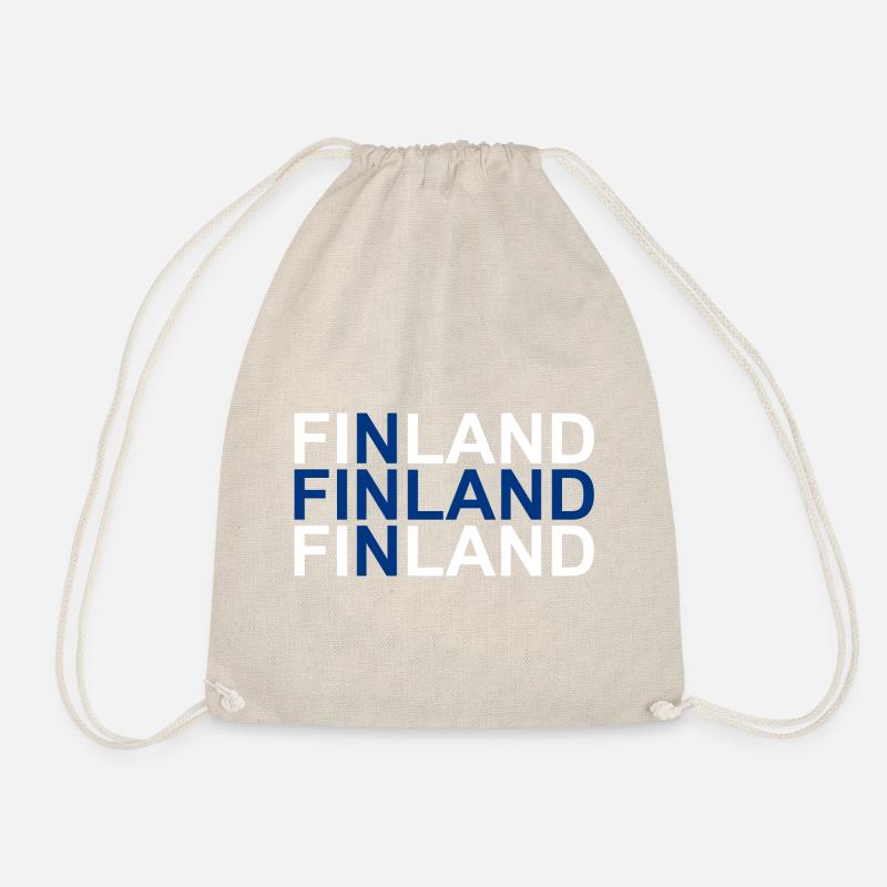 Finland - Drawstring Bag - nature