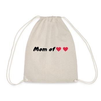 Mother of two children - Drawstring Bag - nature - Front