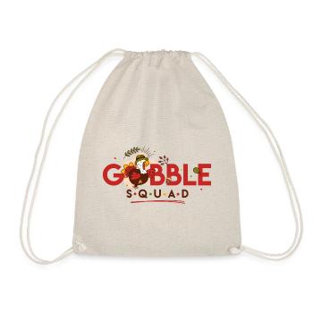 Gobble Squad, Thanksgiving, Lustiger Truthahn. - Turnbeutel - Natur - Vorne