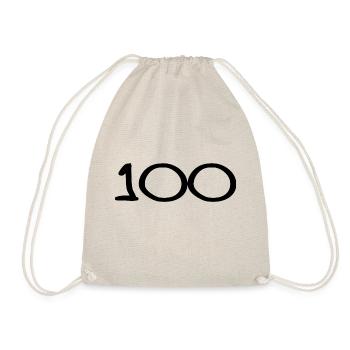 100. 100 YEARS. 100th ANNIVERSARY. 100 BIRTHDAY - Drawstring Bag - nature - Front