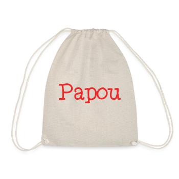 PAPOU. PAPA. FÊTE DES PÈRES. BONNE FÊTE PAPA - Sac de sport léger - nature - Devant