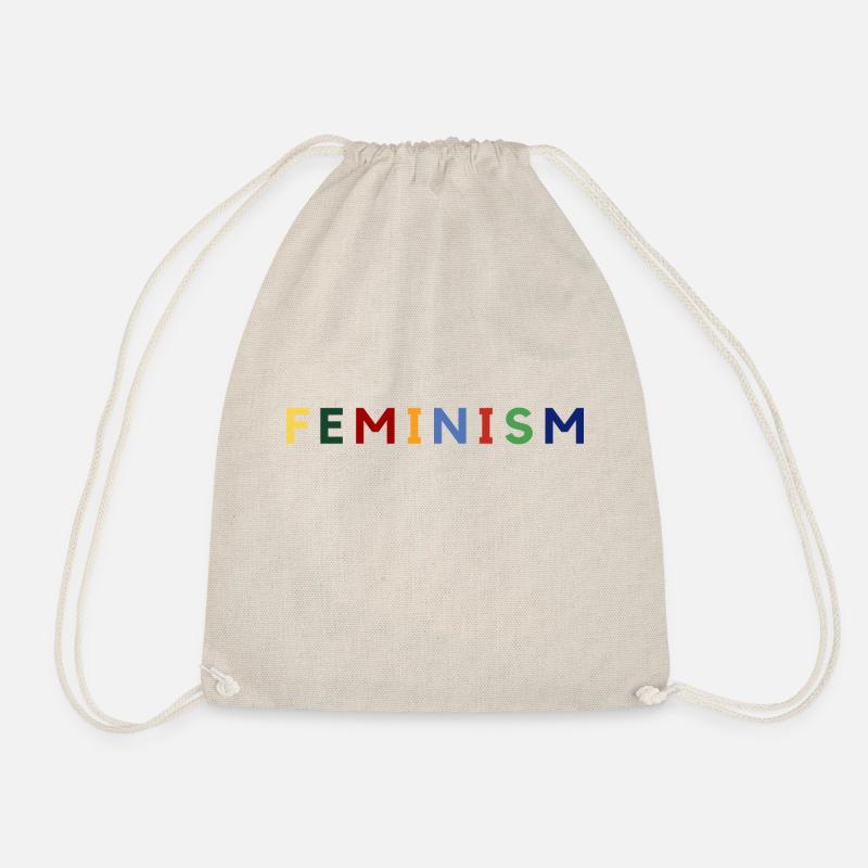 Feminism - Drawstring Bag - nature
