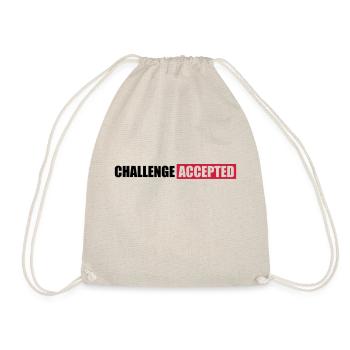 Challenge Accepted Text Design - Turnbeutel - Natur - Vorne