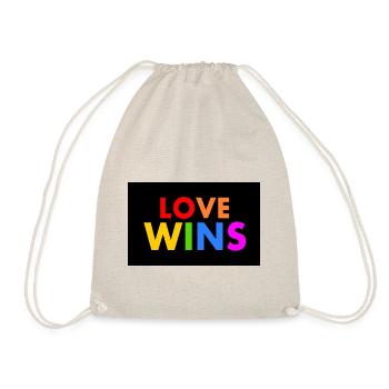 Love wins - Drawstring Bag - nature - Front