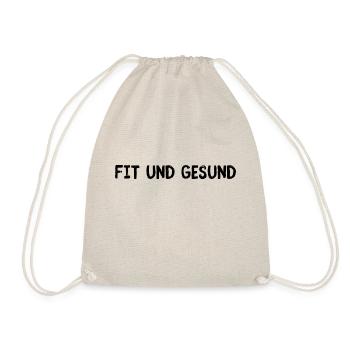 Fit und gesund - Turnbeutel - Natur - Vorne