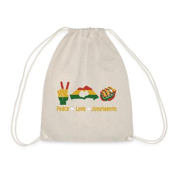 Juneteenth Black History Day Pride Gift - Drawstring Bag - nature - Front