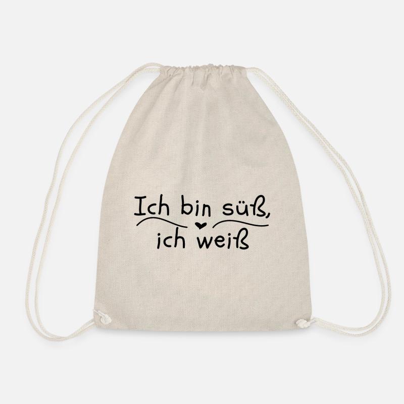 Ich bin süß ich weiß - Turnbeutel - Natur