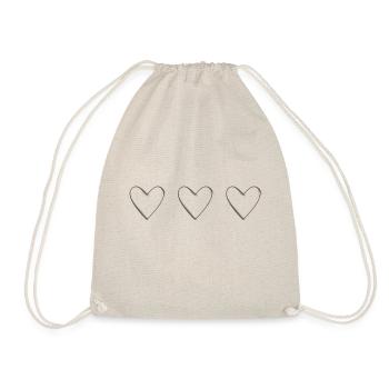 VALENTINE'S DAY. BACHELORETTE PARTY. I LOVE YOU. I LOVE YOU - Drawstring Bag - nature - Front