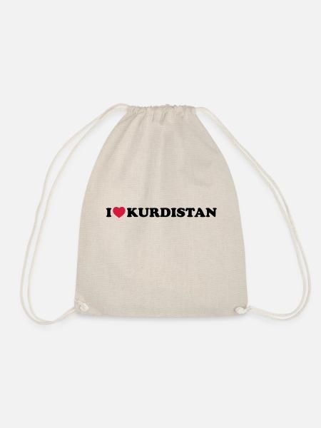 I love Kurdistan - Drawstring Bag - nature