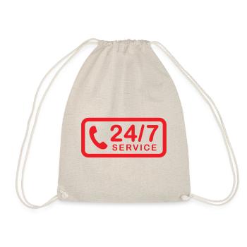 24/7 h Service - Drawstring Bag - nature - Front