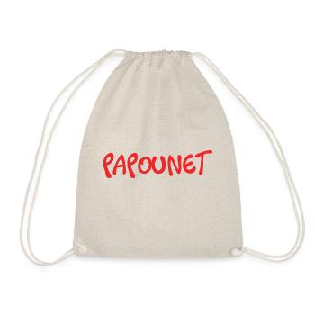 PAPOUNET. PAPA. FÊTE DES PÈRES. BONNE FÊTE PAPA - Sac de sport léger - nature - Devant