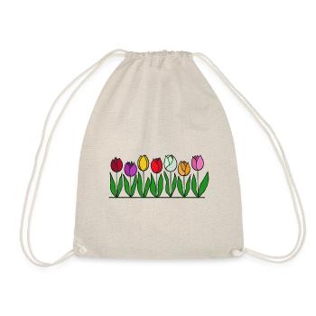 Tulips, flowers, spring - Drawstring Bag - nature - Front