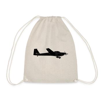 Aircraft Pilot Pilot TMG Motor Glider Falcon - Drawstring Bag - nature - Front