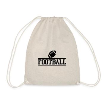 American Football Schriftzug USA Sport - Turnbeutel - Natur - Vorne