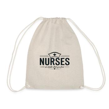 Nurses Krankenschwester Arzthelferin Arzt Medizin - Turnbeutel - Natur - Vorne