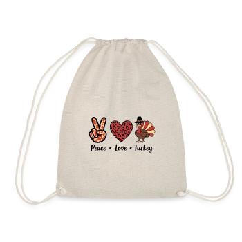 Thanksgiving Paix Amour Turquie - Sac de sport léger - nature - Devant