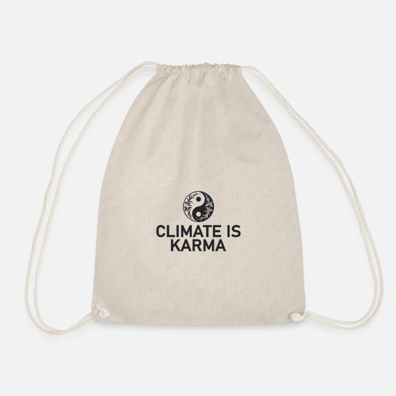 Climate is Karma Yin & Yang Nature - Environmental Protection - Drawstring Bag - nature
