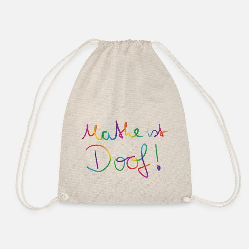 mathe is doof - Drawstring Bag - nature