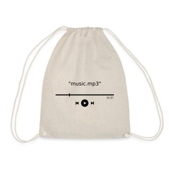 Musik Player an mp3 Datei Musik läuft - Turnbeutel - Natur - Vorne