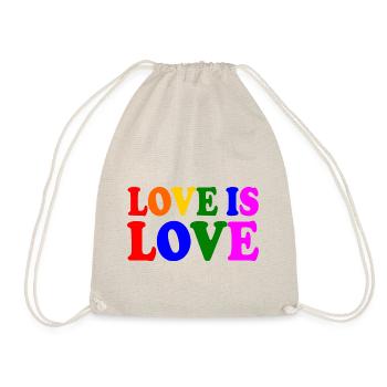 Love is love - Drawstring Bag - nature - Front
