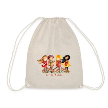 Litte Women - Happy Girls - Kleine Mädchen - Turnbeutel - Natur - Vorne